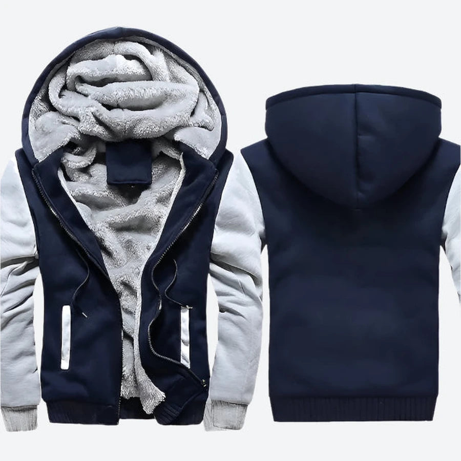 Fleece-Lined Zippered Hooded Winter Jackets