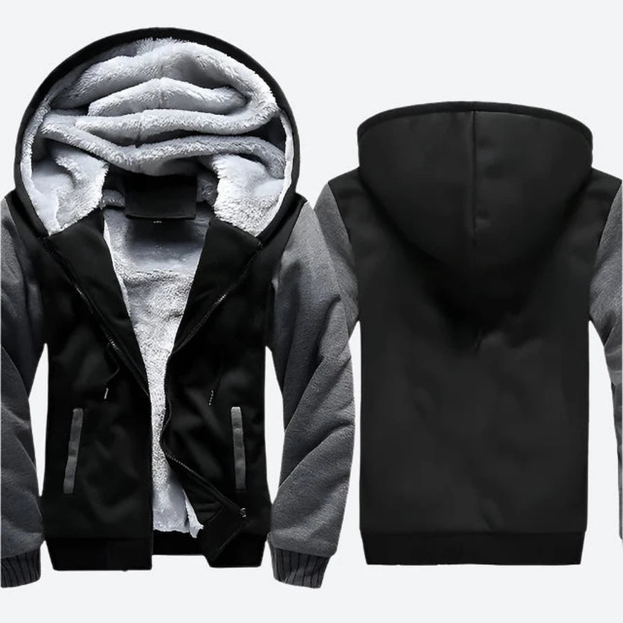 Fleece-Lined Zippered Hooded Winter Jackets