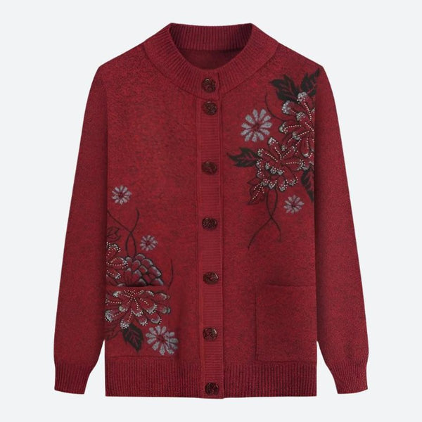 Floral Embroidered Button-Front Cardigans