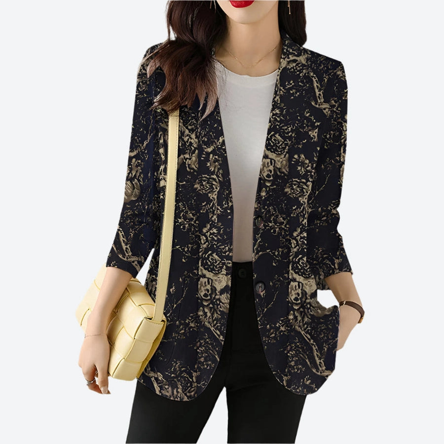 Floral Print Tailored Casual Blazers