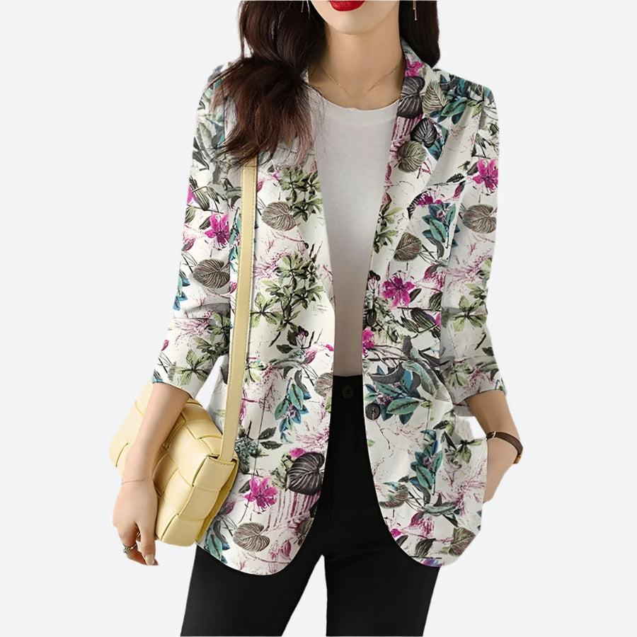 Floral Print Tailored Casual Blazers