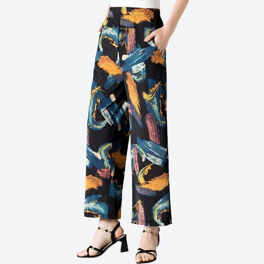 Floral Print Wide-Leg Summer Pant