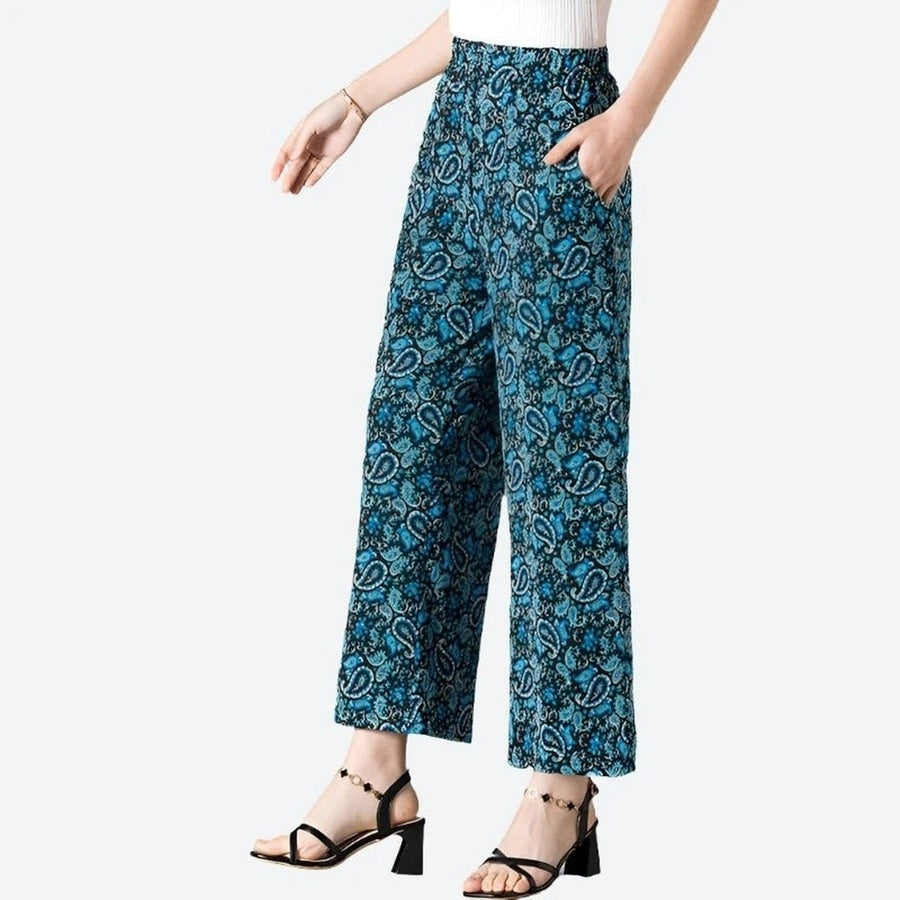 Floral Print Wide-Leg Summer Pant