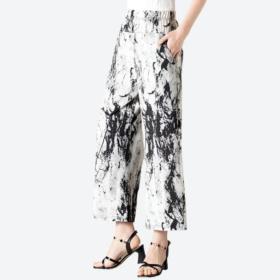 Floral Print Wide-Leg Summer Pant