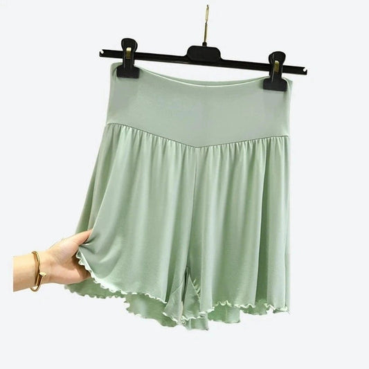 Flouncy High-Waisted Ruffle Hem Shorts