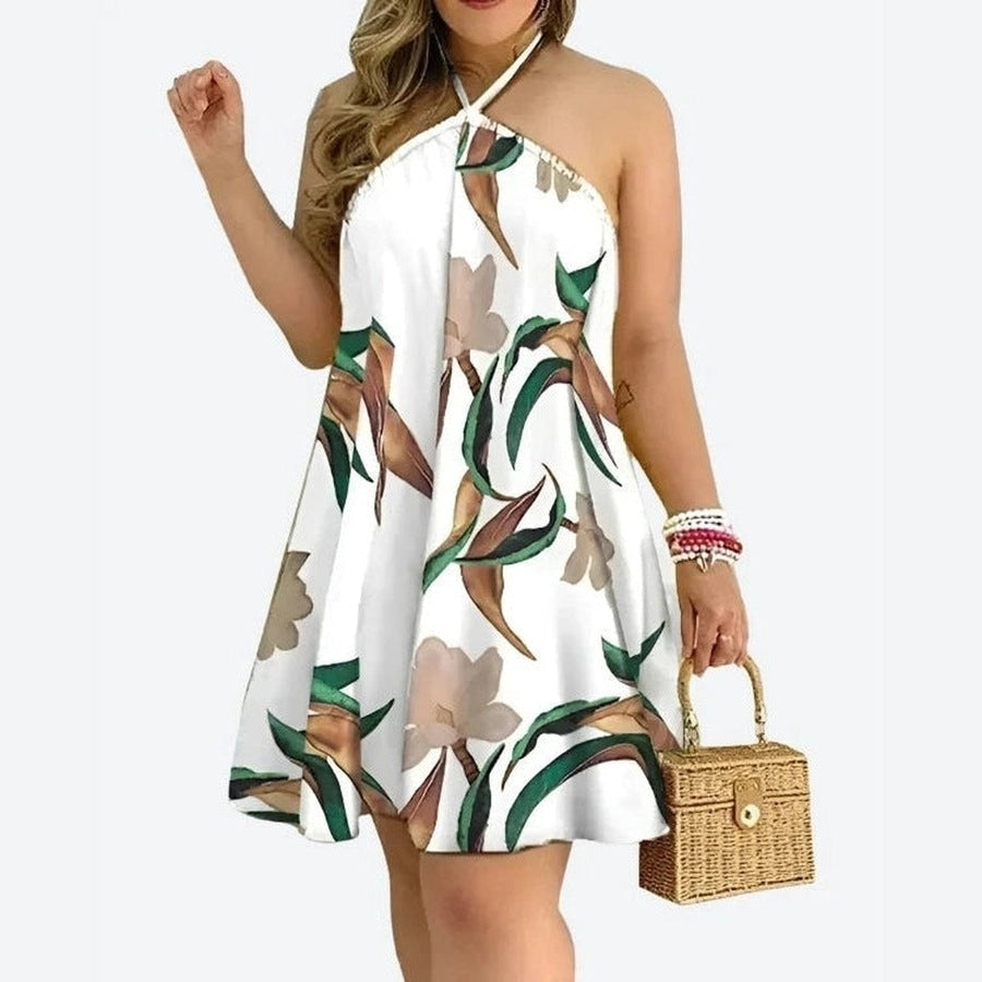 Flowing Halter Neck Swing Dresses