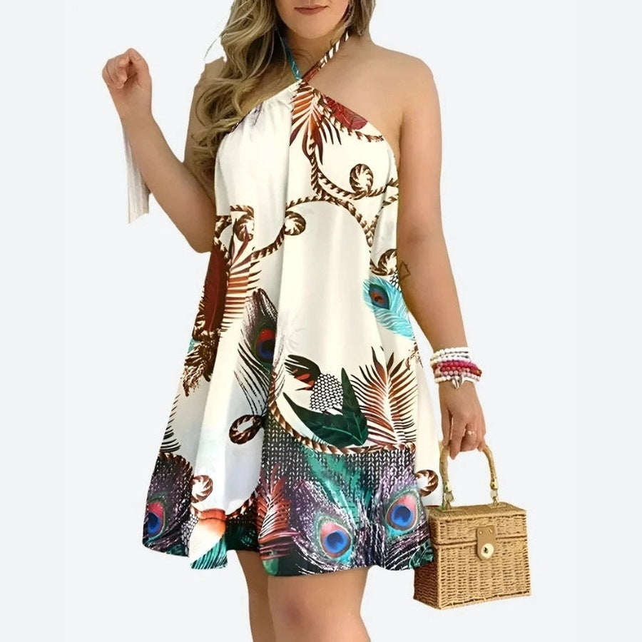 Flowing Halter Neck Swing Dresses