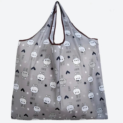 Foldable Lemon Print Shopping Bags