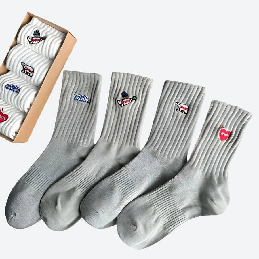 Fun Embroidered Everyday Socks Set