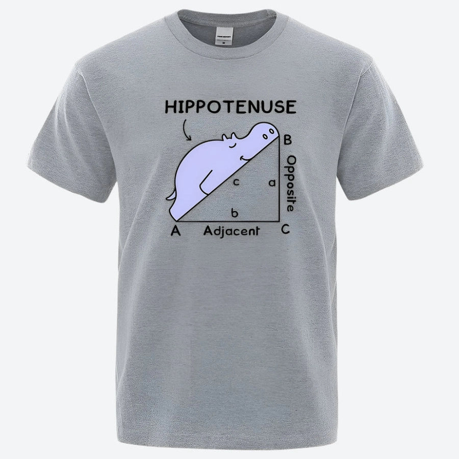 Funny Hippo Math Graphic T-Shirts