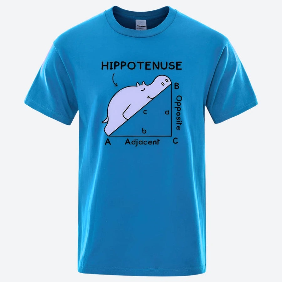 Funny Hippo Math Graphic T-Shirts