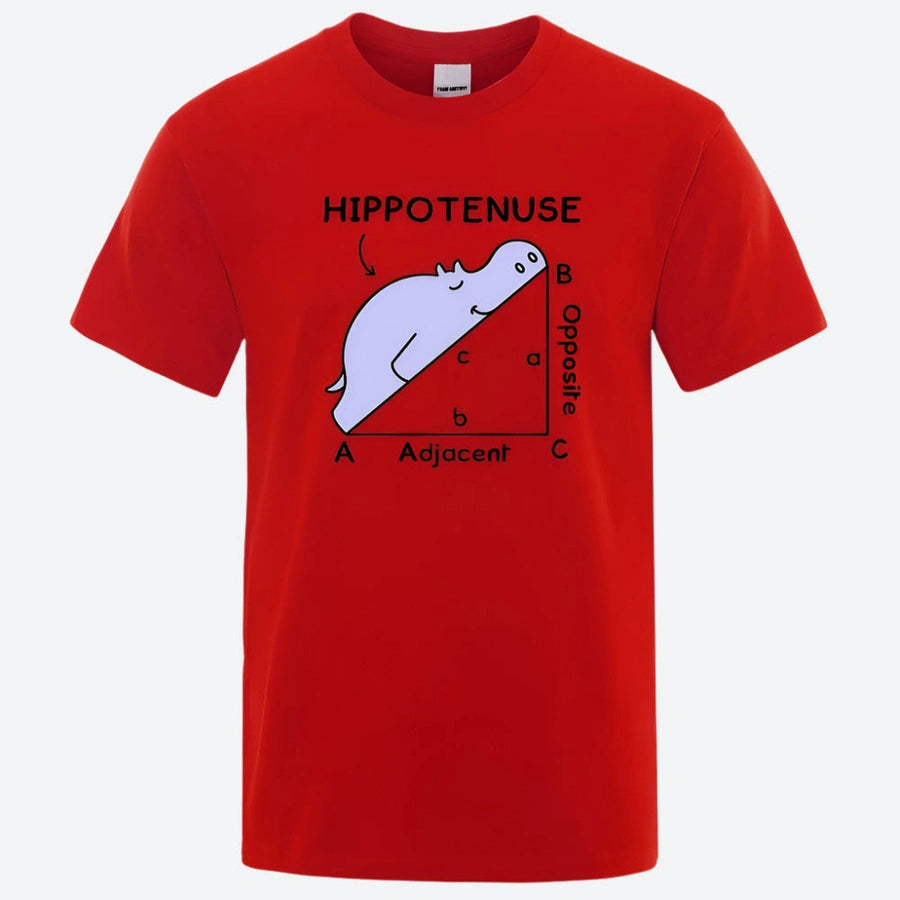 Funny Hippo Math Graphic T-Shirts