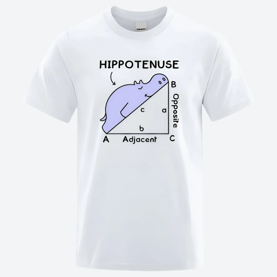 Funny Hippo Math Graphic T-Shirts