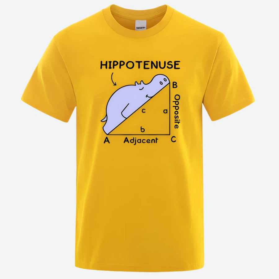 Funny Hippo Math Graphic T-Shirts