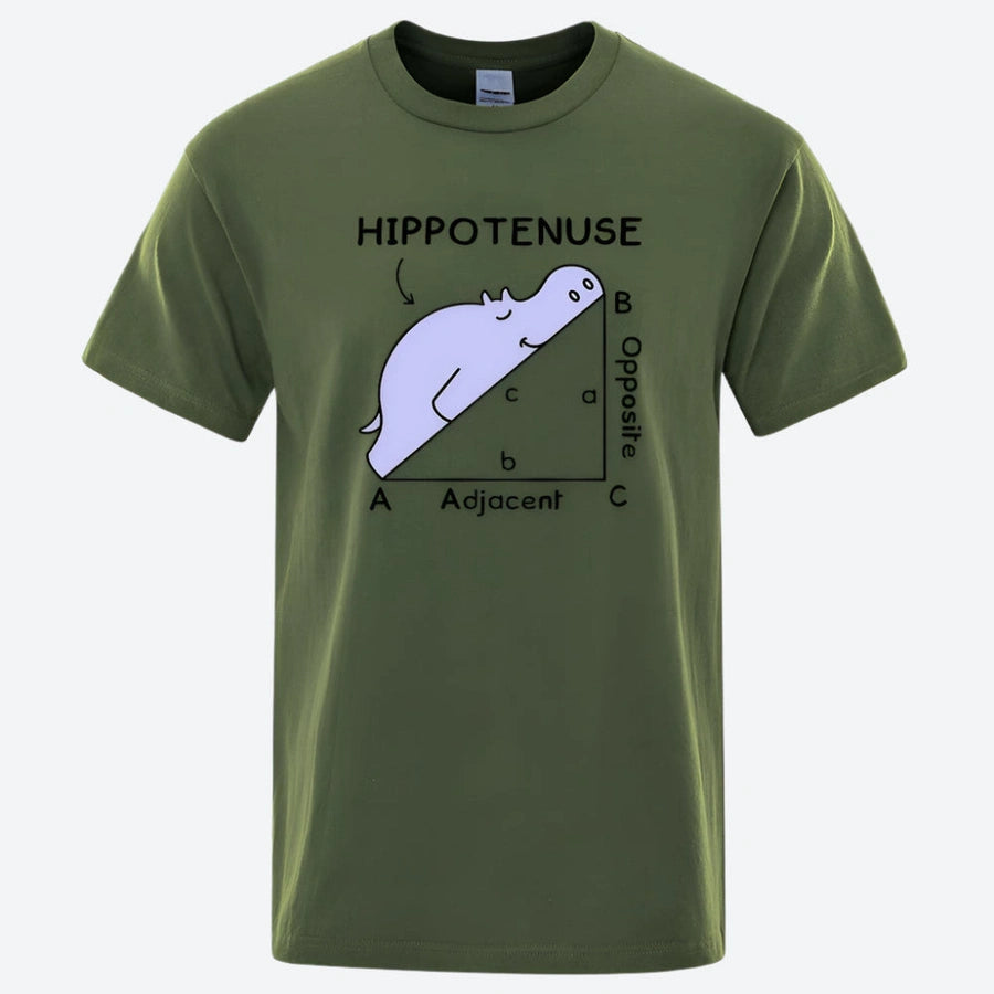 Funny Hippo Math Graphic T-Shirts