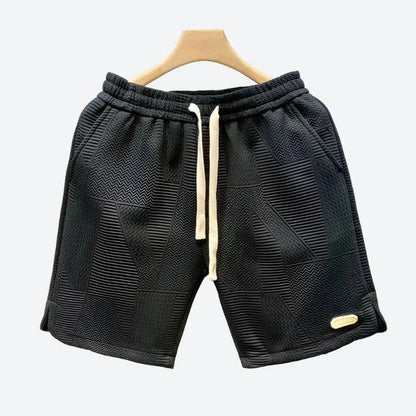 Geometric Print Elastic Waist Shorts