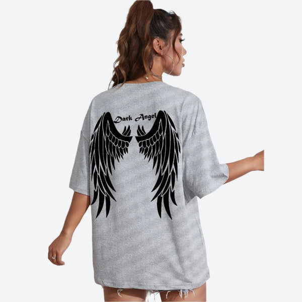 Graphic Angel Wings Oversized T-Shirts