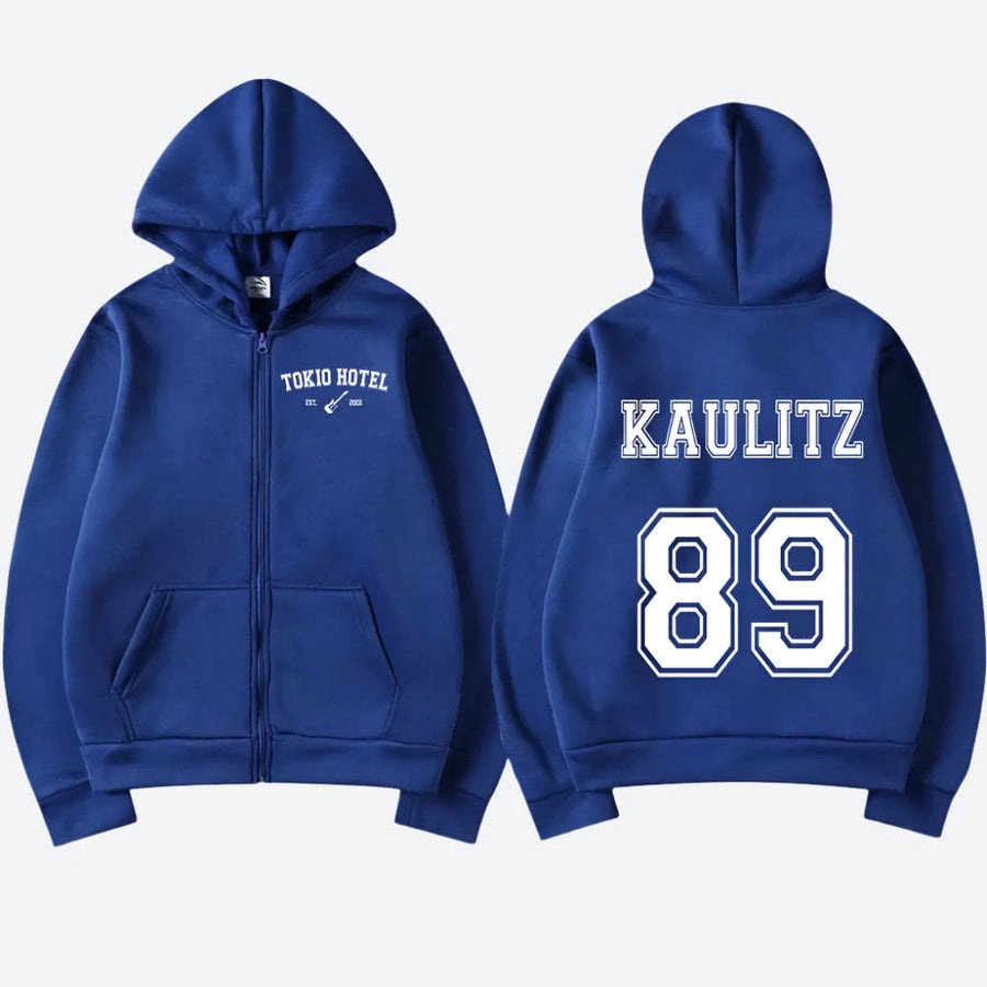 Graphic Oversized Zip-Up Hooded Jackets