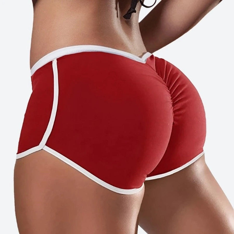 High-Waist Ruched Workout Shorts