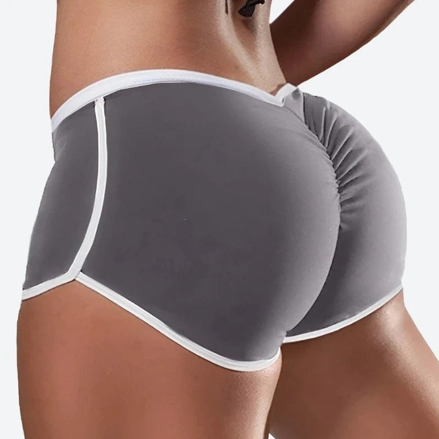 High-Waist Ruched Workout Shorts