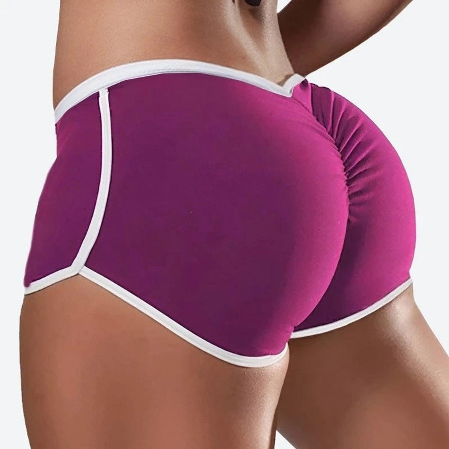 High-Waist Ruched Workout Shorts