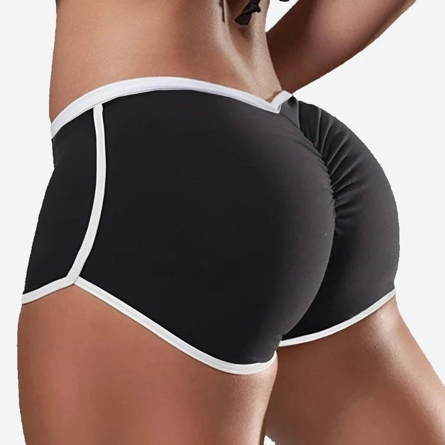 High-Waist Ruched Workout Shorts