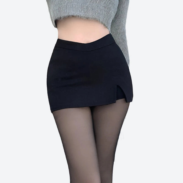 High-Waist Slit Bodycon Mini Skirts