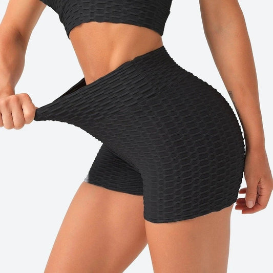 High-Waist Stretch Workout Shorts