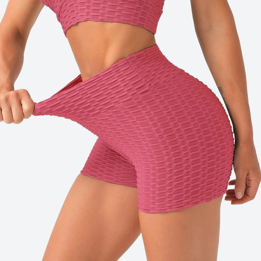 High-Waist Stretch Workout Shorts