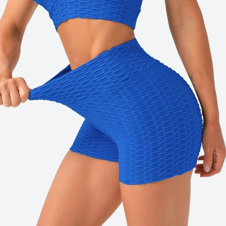 High-Waist Stretch Workout Shorts