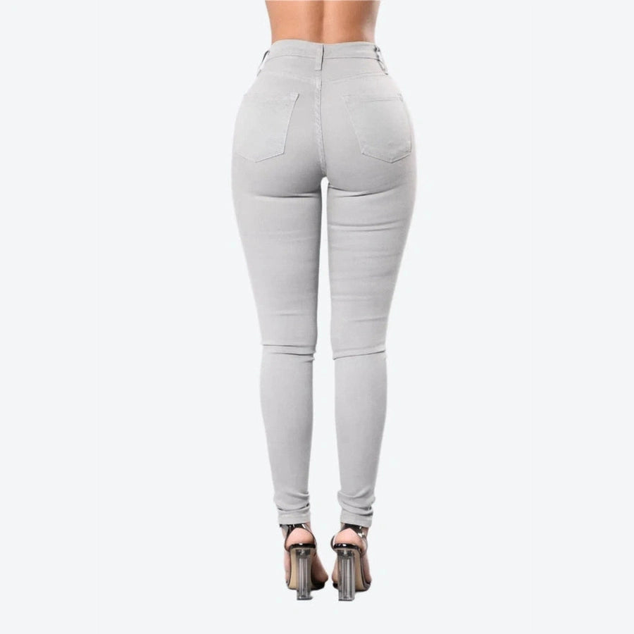 High-Waisted Stretchy Skinny Denim Jeans