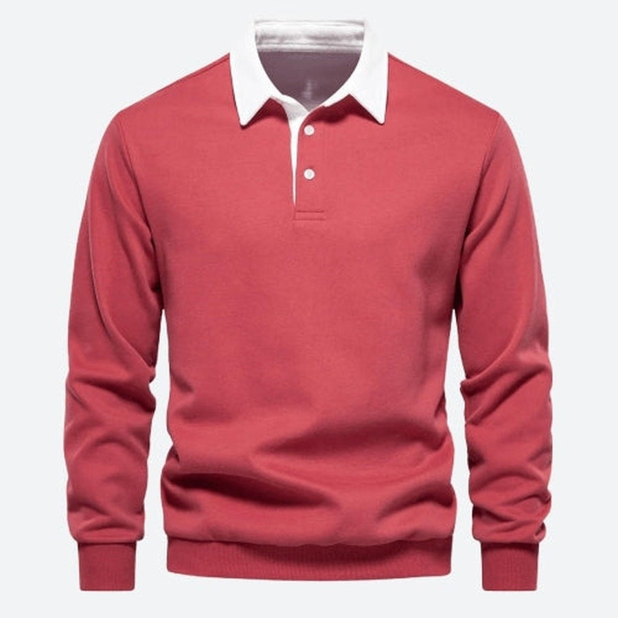 Layered Collar Cotton Casual Sweaters