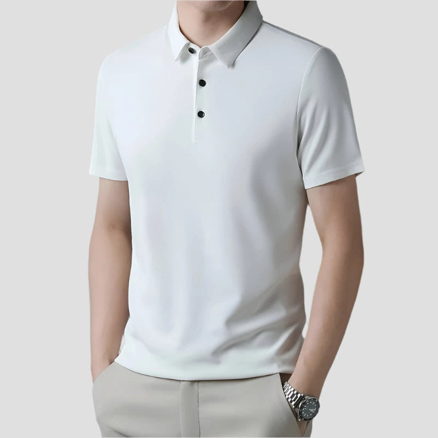 Lightweight Breathable Textured Polo Shirts