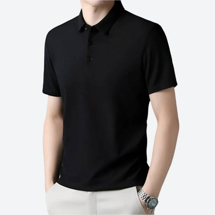 Lightweight Breathable Textured Polo Shirts