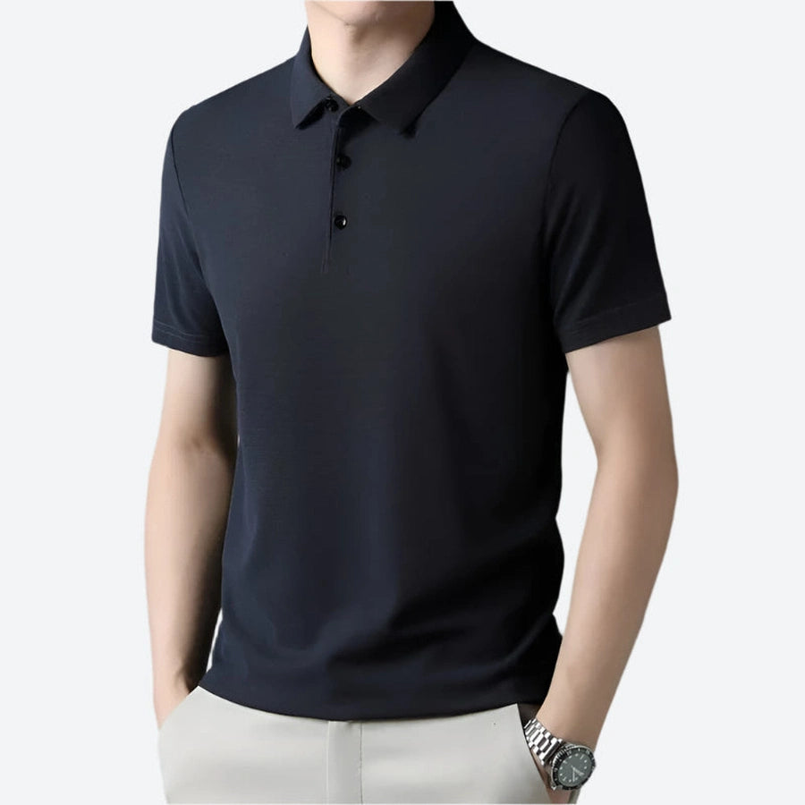 Lightweight Breathable Textured Polo Shirts