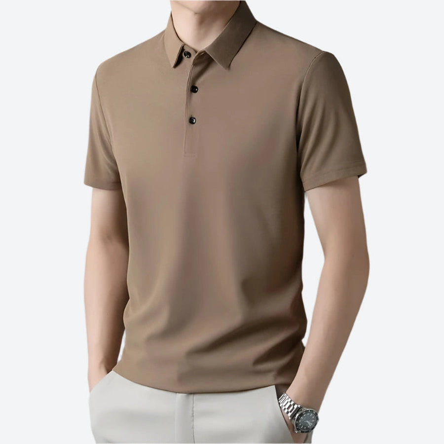 Lightweight Breathable Textured Polo Shirts