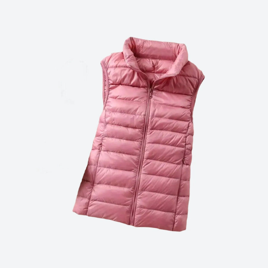 Lightweight Zippered Sleeveless Puffer Vests