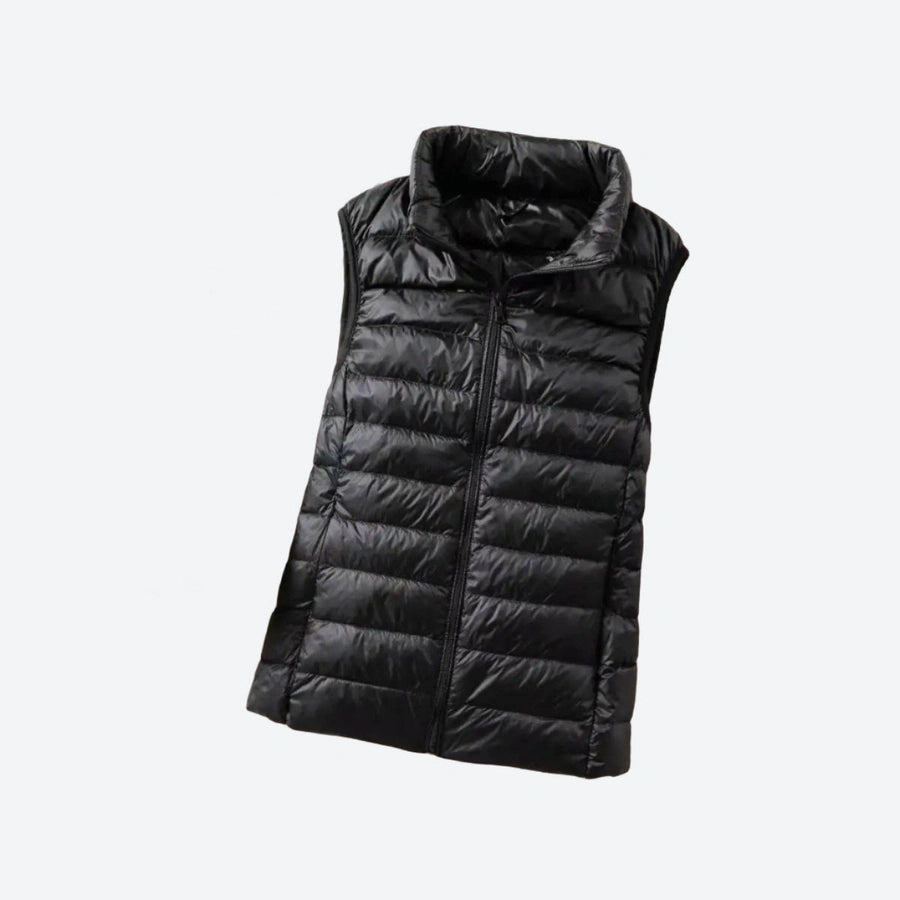 Lightweight Zippered Sleeveless Puffer Vests