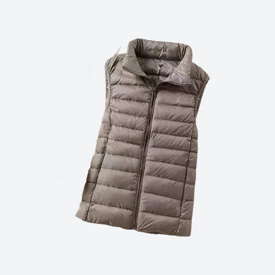 Lightweight Zippered Sleeveless Puffer Vests