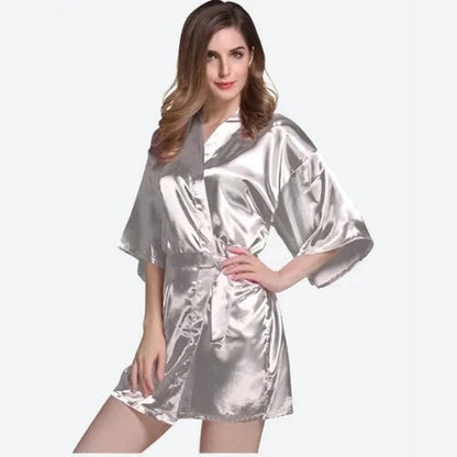 Luxurious Satin Kimono Relaxed Fit Robes