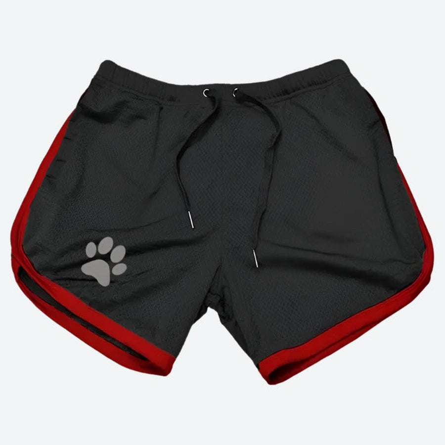 Mesh Elastic Drawstring Athletic Shorts