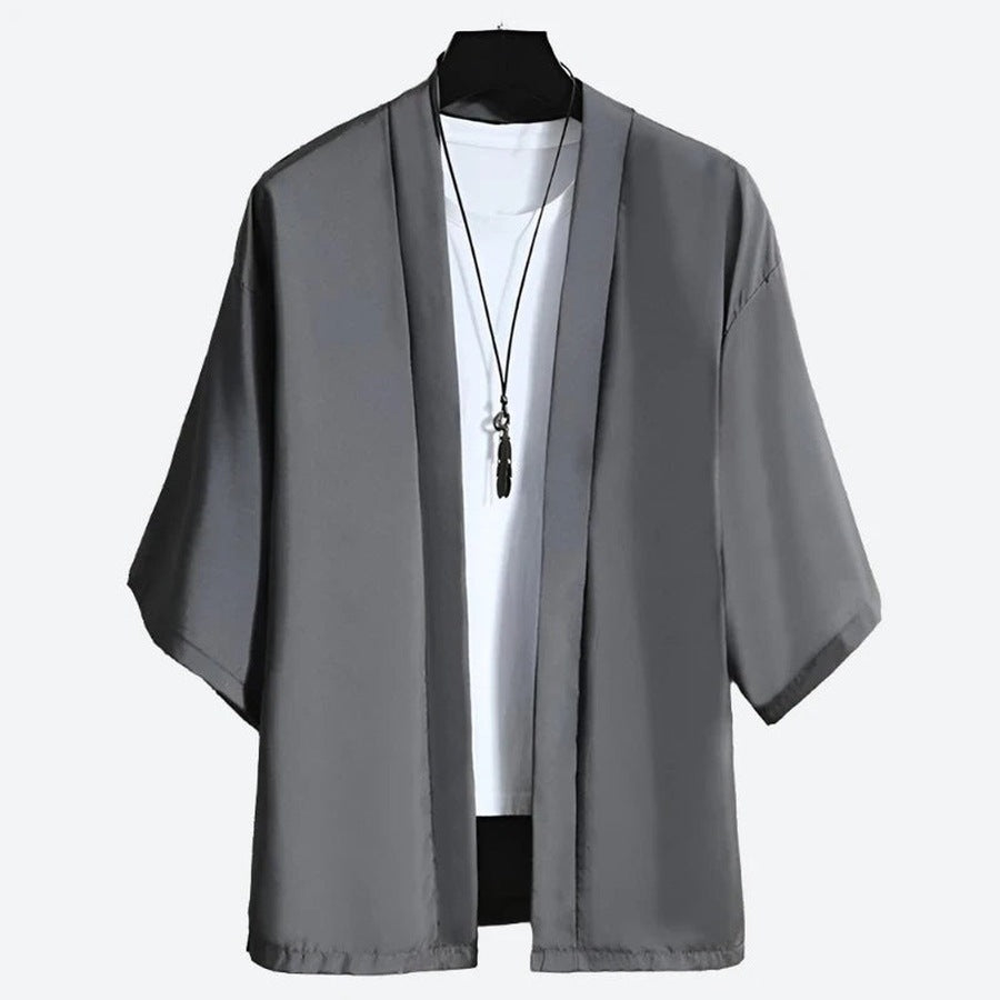 Minimalist Open-Front Kimono Cardigans