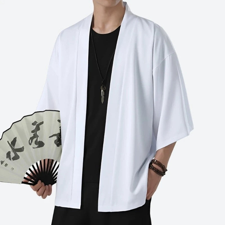 Minimalist Open-Front Kimono Cardigans