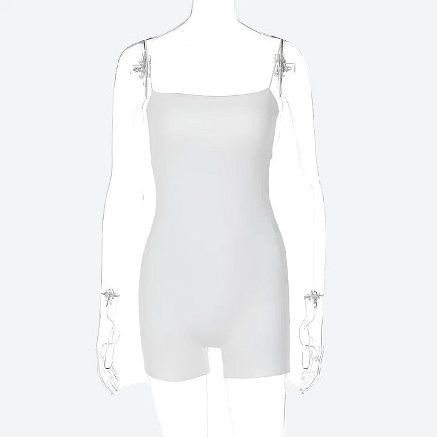 Minimalist Sleeveless Fitted Rompers