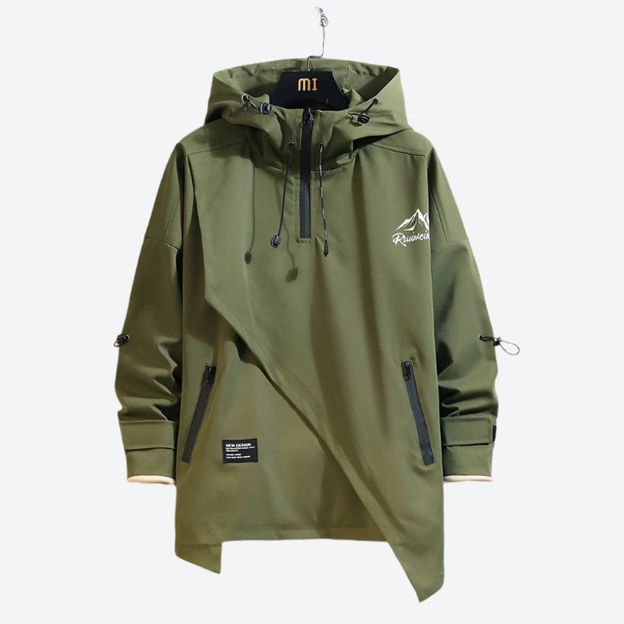 Modern Asymmetrical Hooded Outdoor Jackets