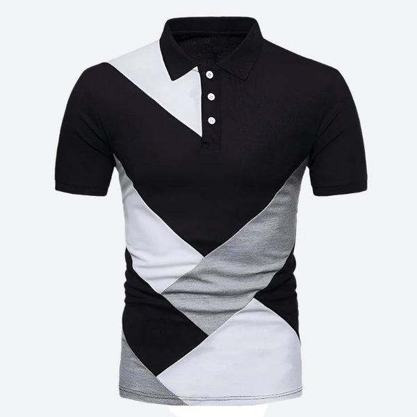 Modern Color-Block Short-Sleeve Polo Shirts