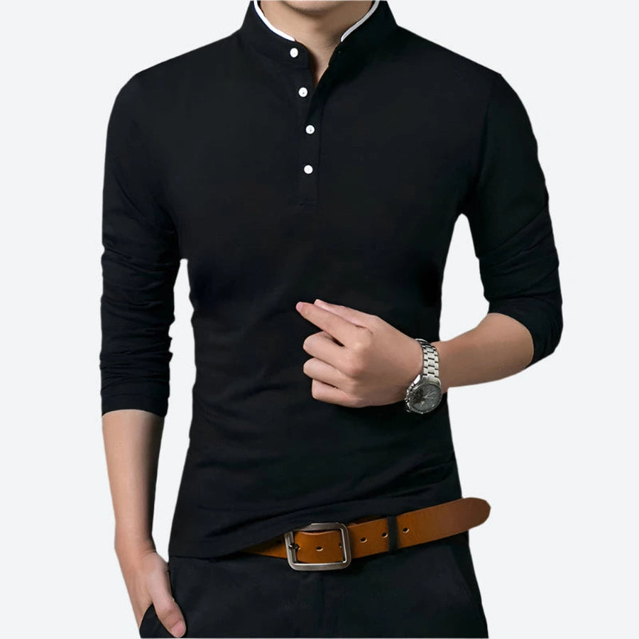 Modern Slim-Fit Mandarin Collar Shirts