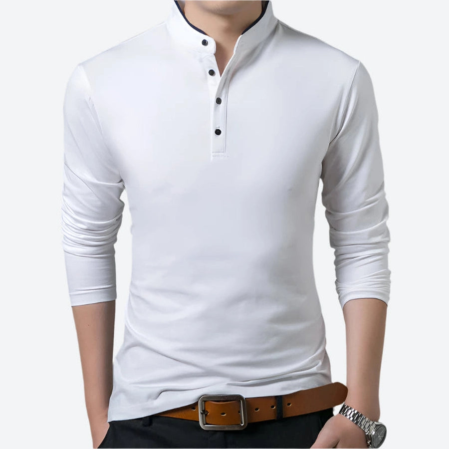 Modern Slim-Fit Mandarin Collar Shirts