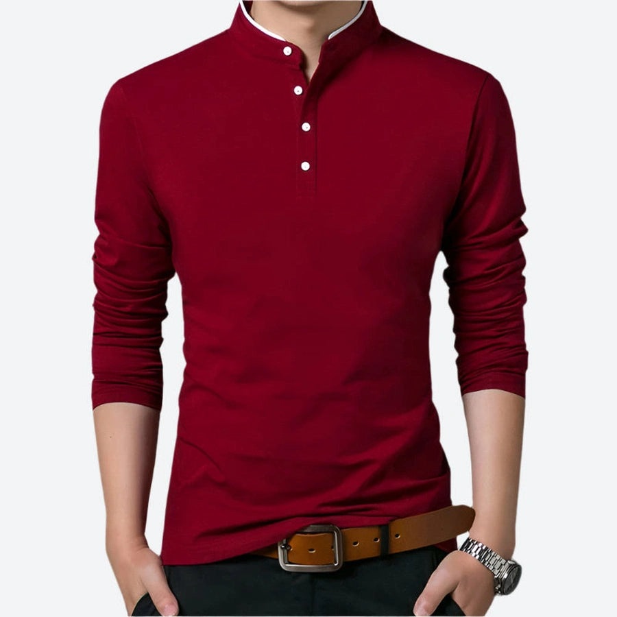 Modern Slim-Fit Mandarin Collar Shirts