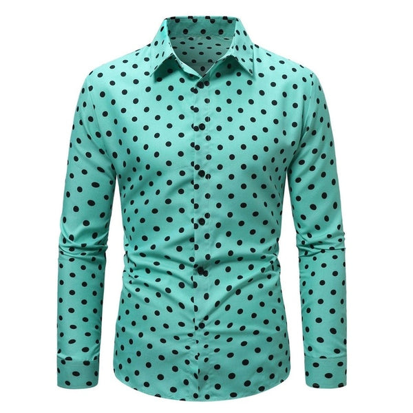 Modern Slim Fit Polka Dot Shirts